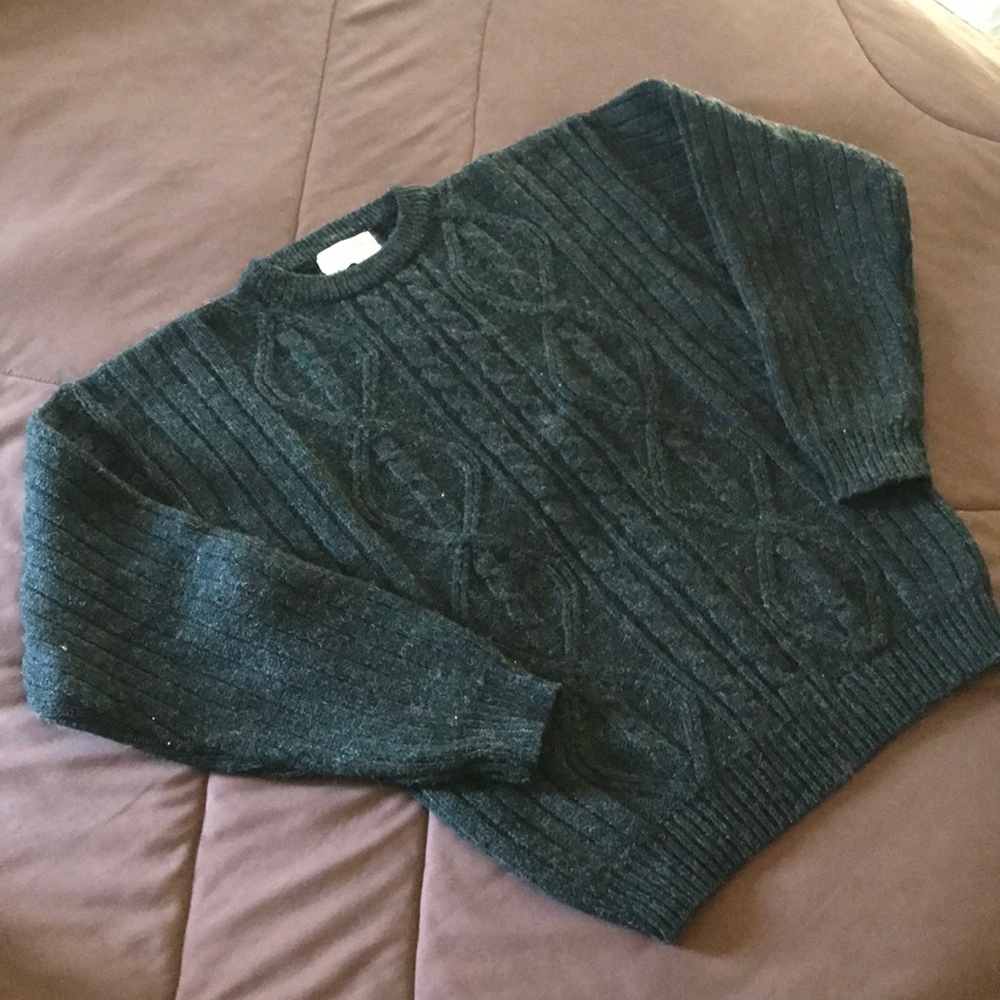 Christian Dior Mens 100% Wool Sweater Black XL